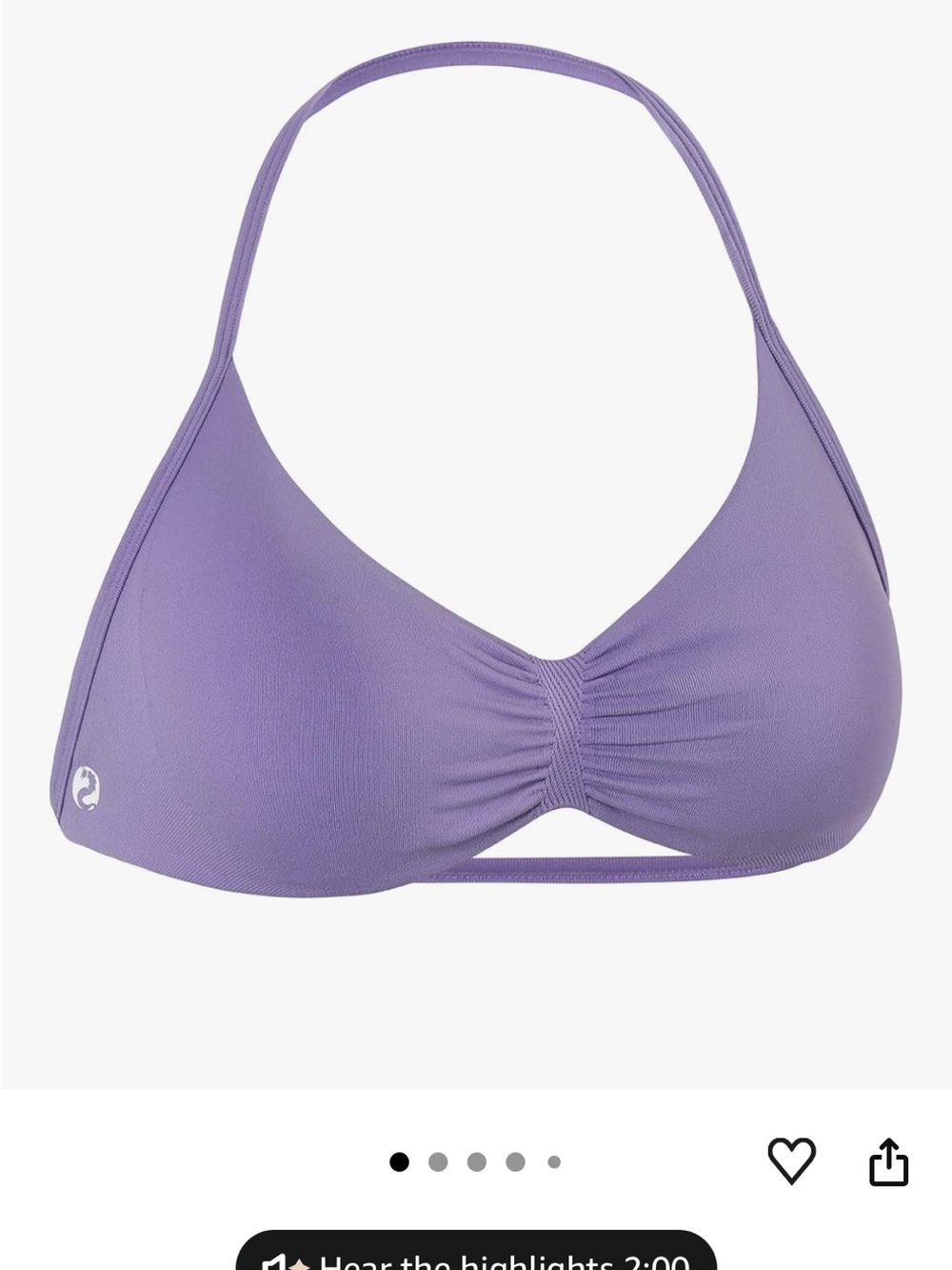 AUROLA Sports Bra Lavender - Picture 3 of 4